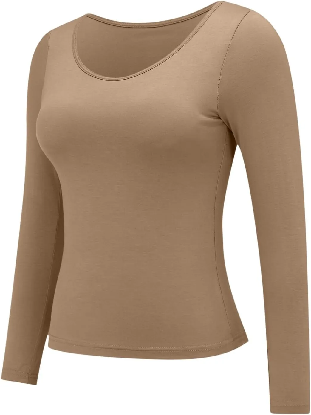 Women Soft Pajamas Comfy Loungewear Nightshirt with Built In Bra Long Sleeve Sleep T Shirt Tops Sexy ounge Pajama