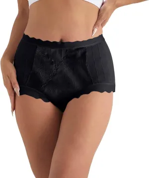 Women Underwear High Waist Panties Full Coverage Briefs Soft Strech Breathable Swim 20