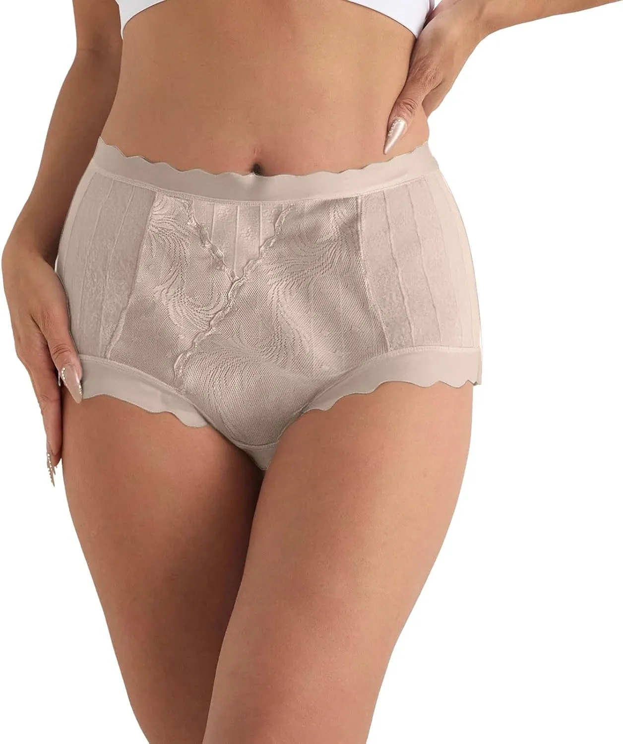 Women Underwear High Waist Panties Full Coverage Briefs Soft Strech Breathable Swim 20