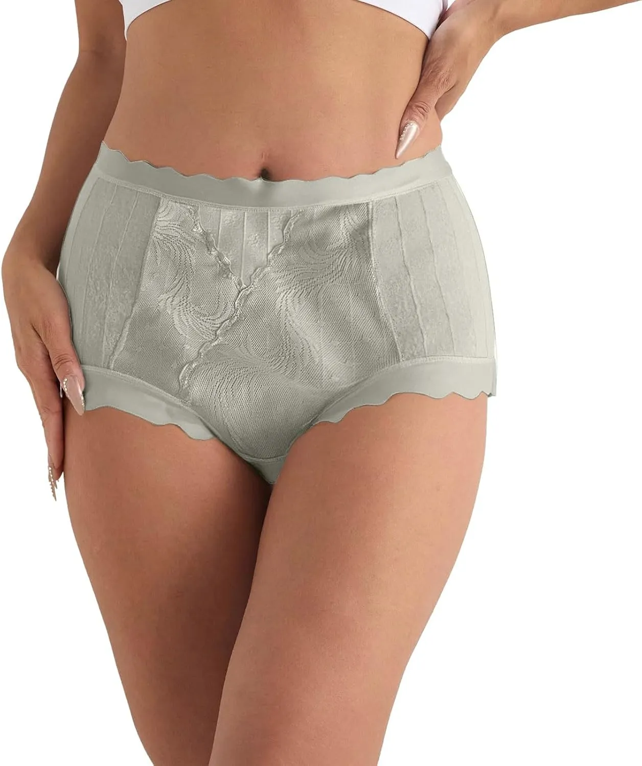 Women Underwear High Waist Panties Full Coverage Briefs Soft Strech Breathable Swim 20
