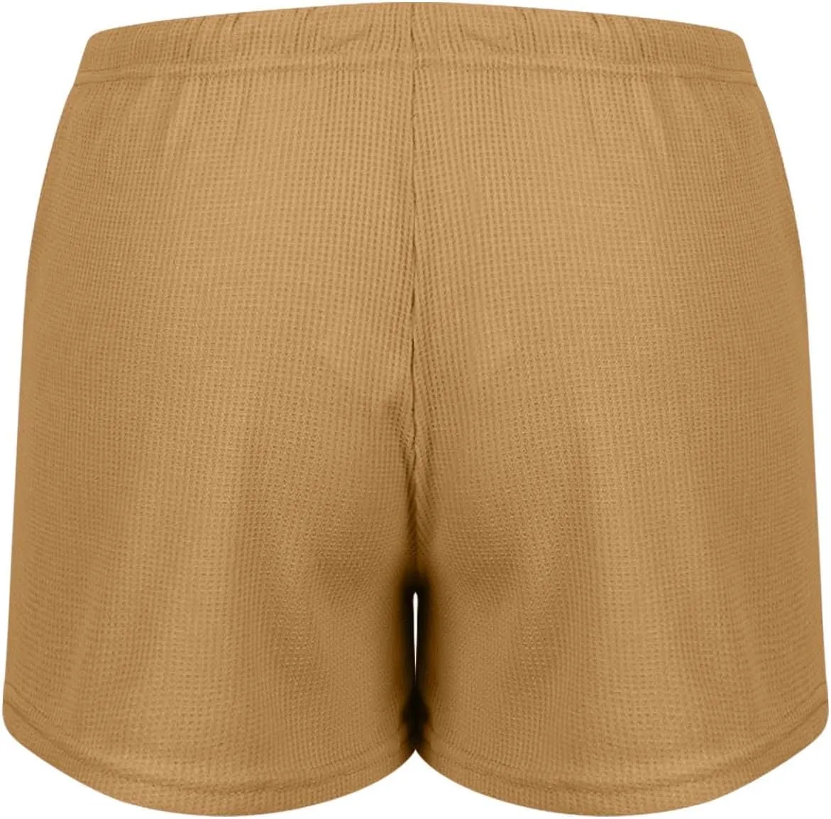 Women Waffle Knit Basic Lounge Shorts Summer High Waist Sleepwear Bottom Comfy Loose Fit Yoga Gym Sleep Pajama Short Pant