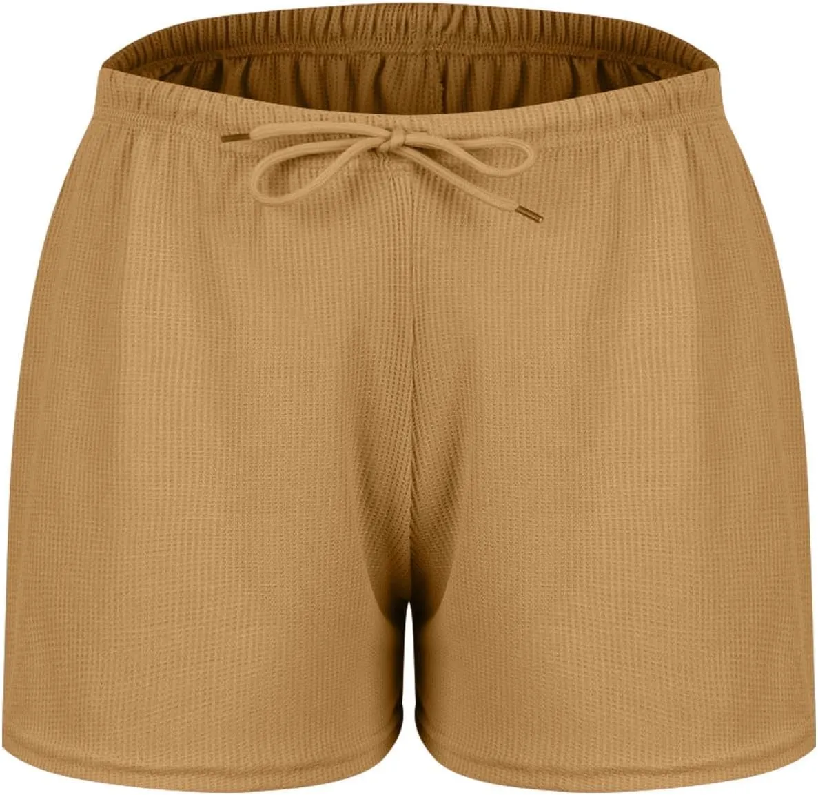 Women Waffle Knit Basic Lounge Shorts Summer High Waist Sleepwear Bottom Comfy Loose Fit Yoga Gym Sleep Pajama Short Pant