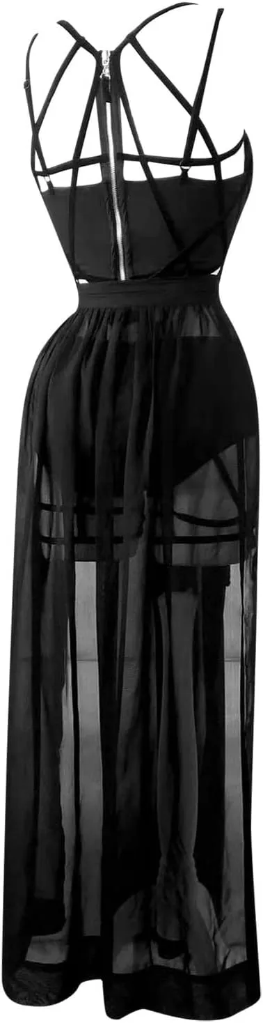 Womens Babydoll Nightie Lingerie for Women Strappy Sexy Lingerie Set for Women Lace Nightwear Slutty Lingerie Robes
