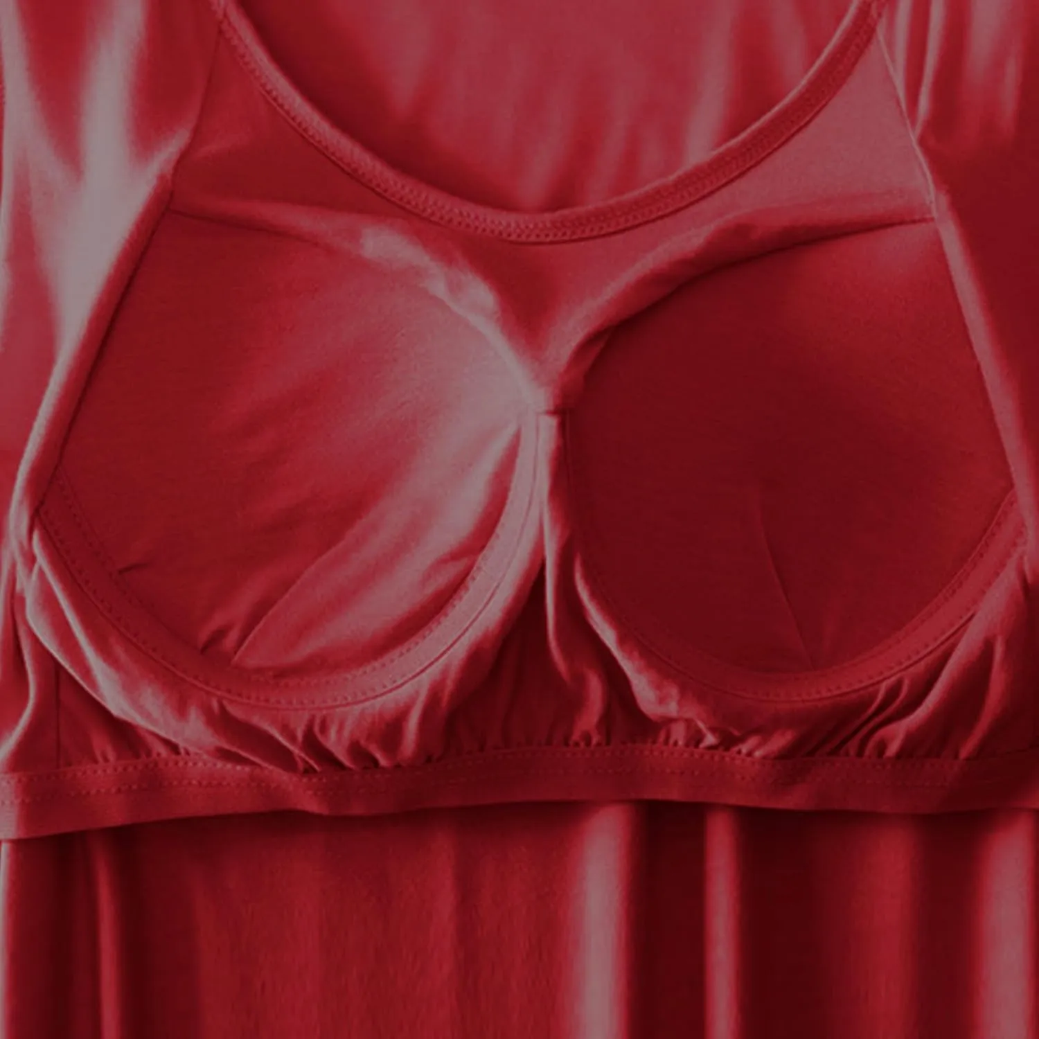 Women's Bulit-in-Bra Nightgown Loose Crew Neck Comfy Cotton Sleepshirts Short Sleeve Summer Nightdress Soft Sleepwear