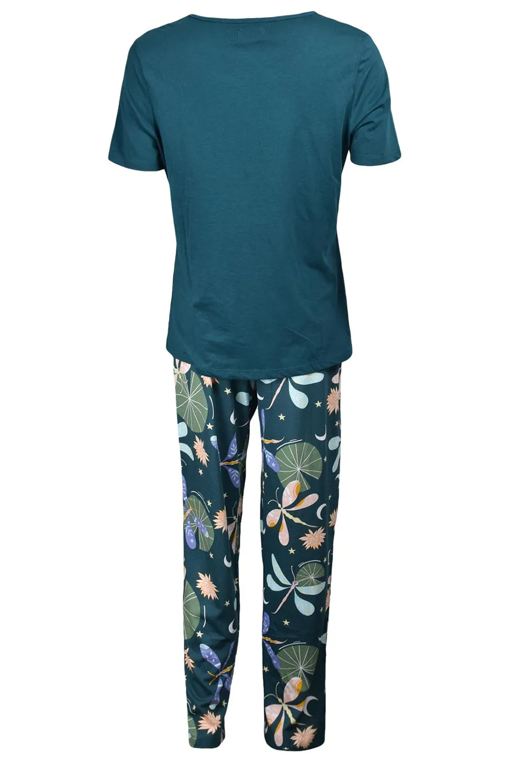 Womens Butterfly Printed Short Sleeve Pyjamas Set