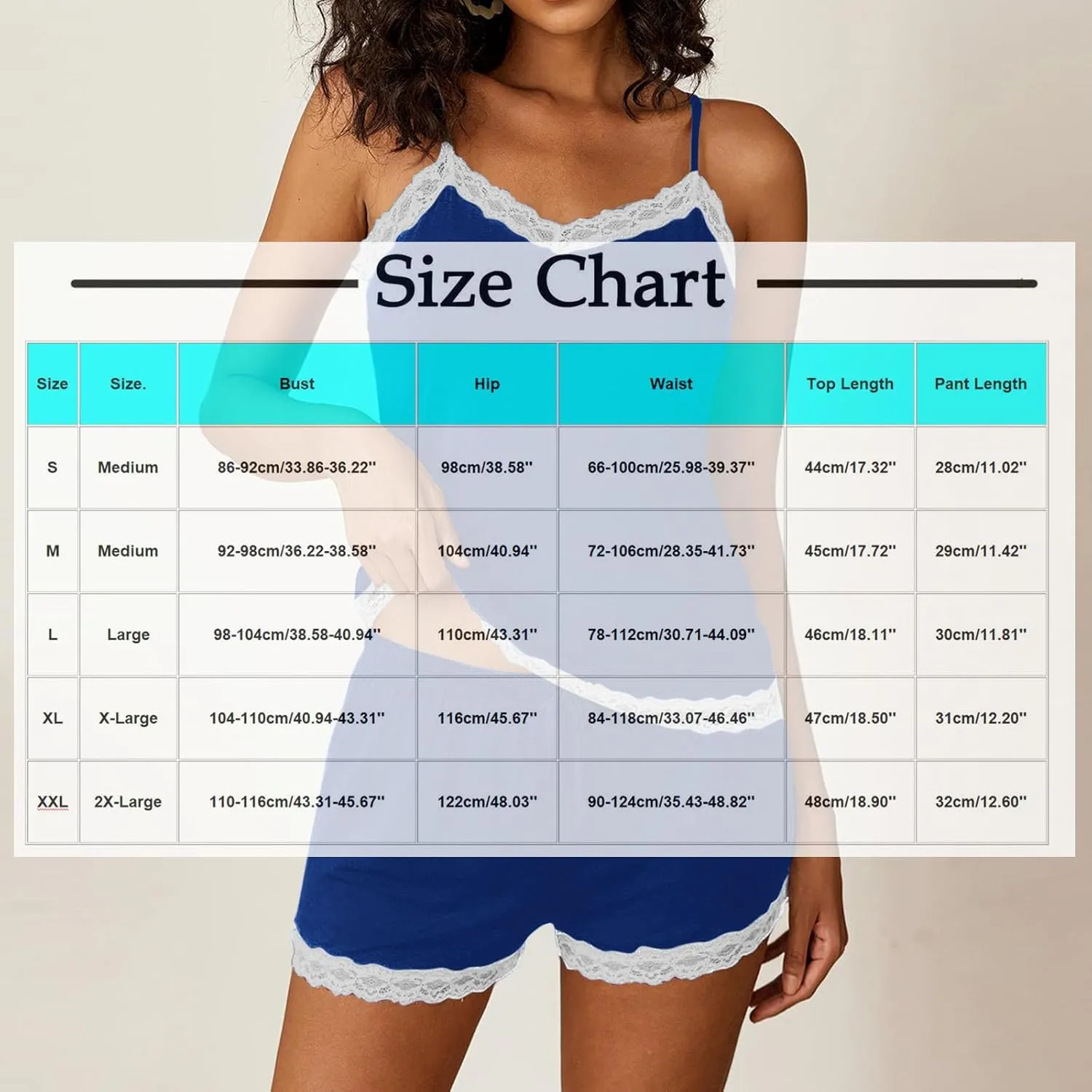 Women's Camisole Pajamas Sets Lace Trim V Neck Sleeveless Sleepwear Matching Pjs Shorts 2 Piece Lounge Outfits