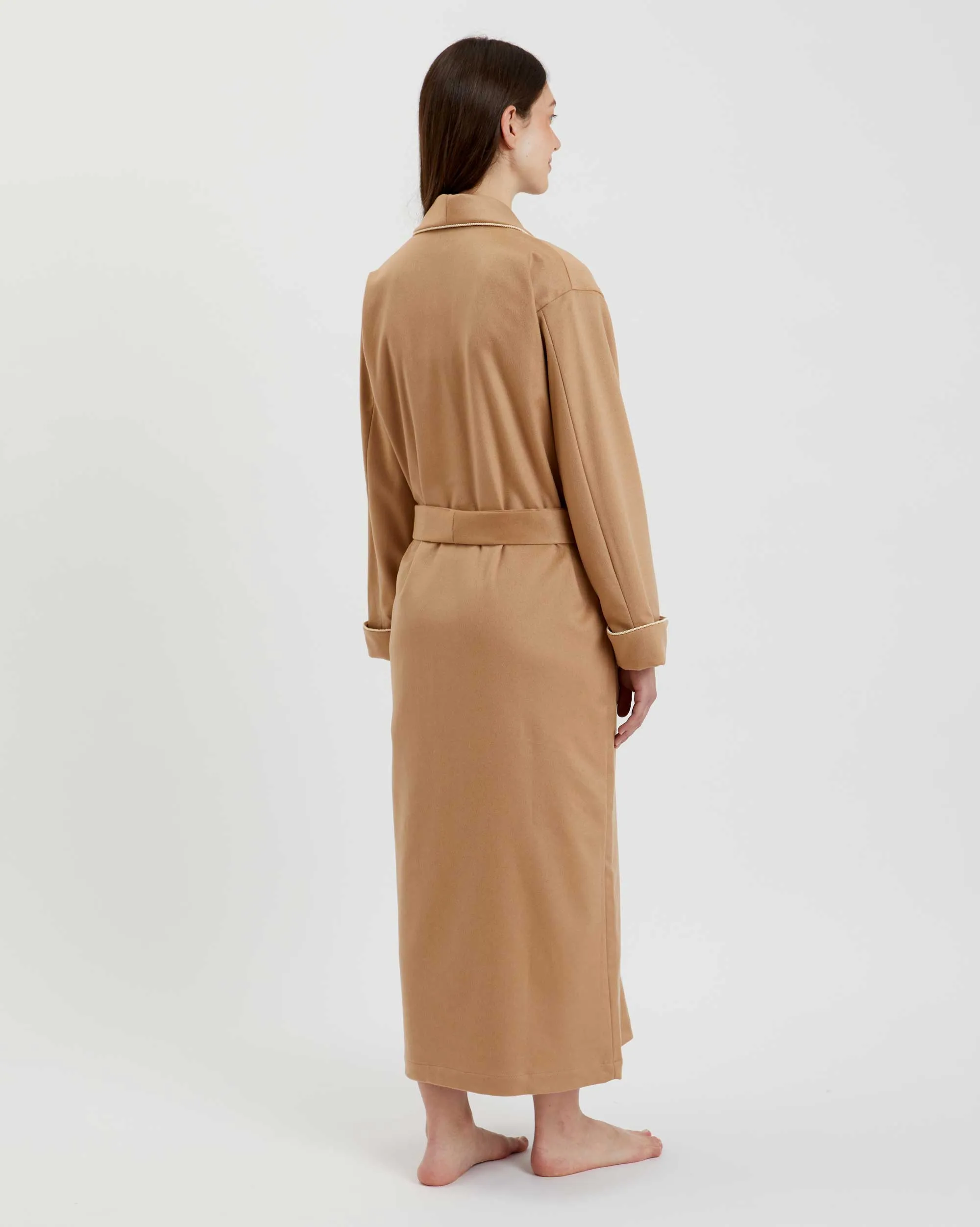 Women's Cashmere Robe - Camel
