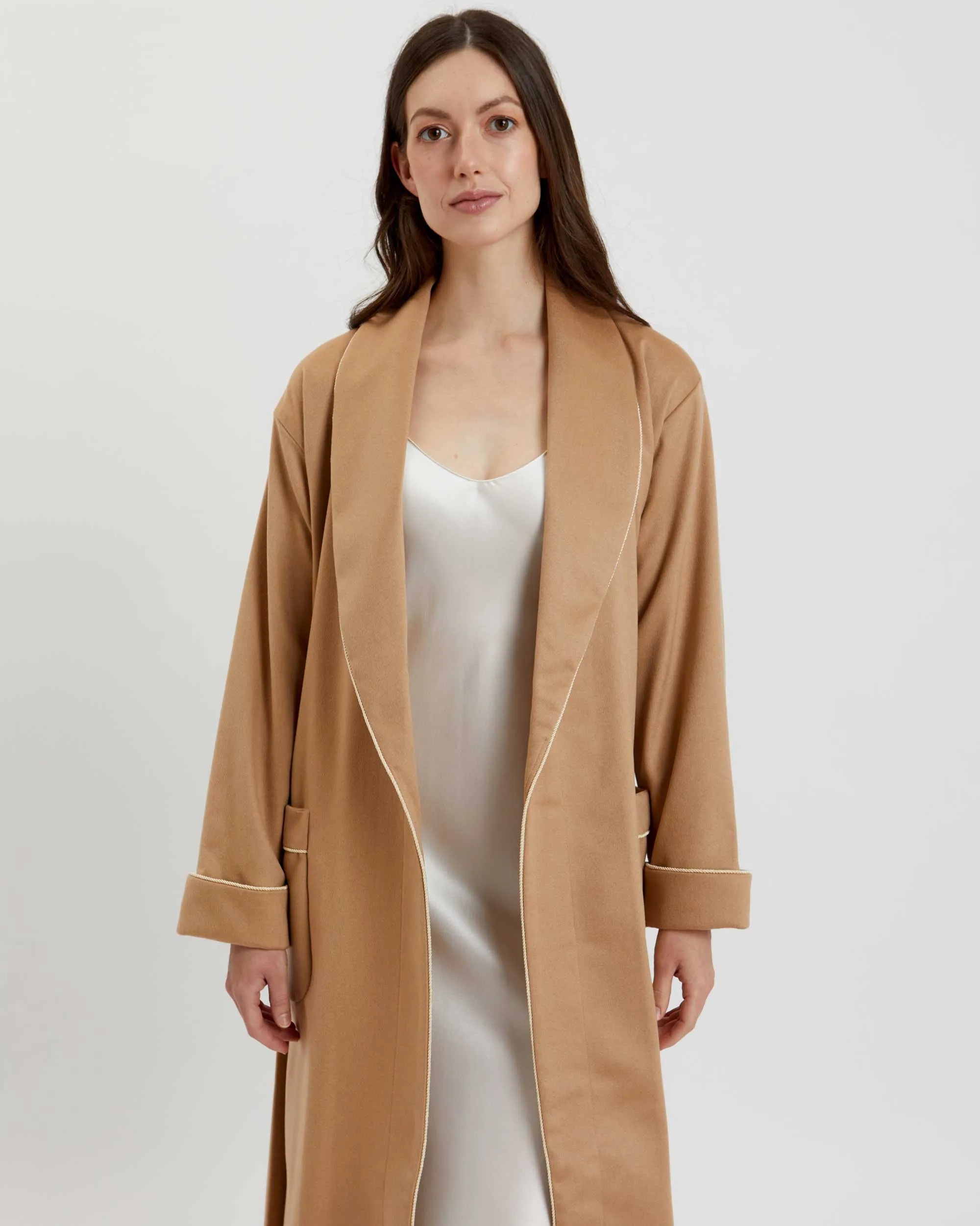 Women's Cashmere Robe - Camel