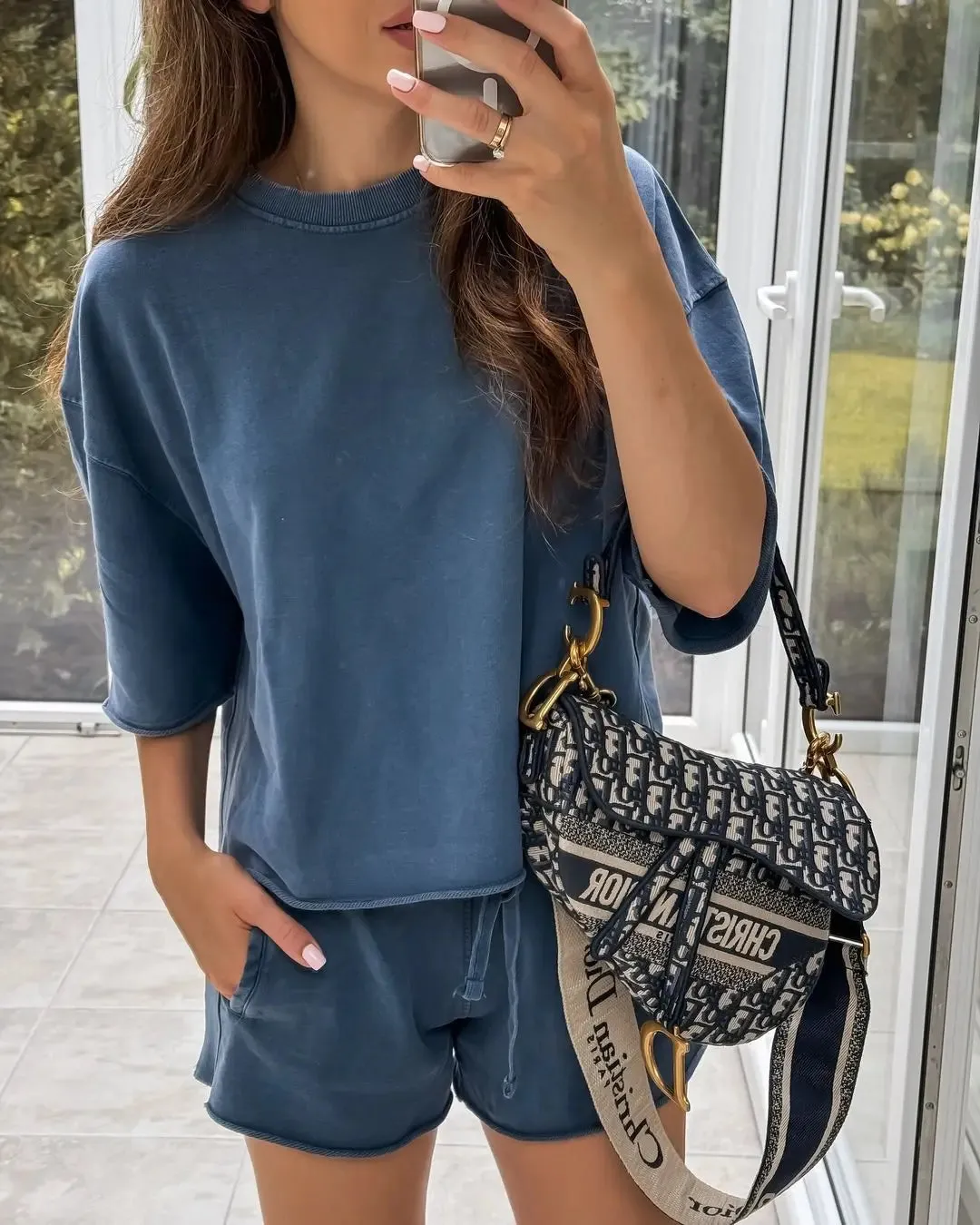 Women's Casual Lounge Set - Shorts and Tee for Summer