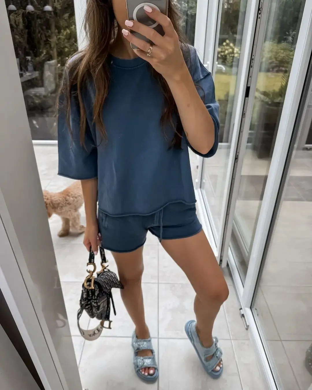 Women's Casual Lounge Set - Shorts and Tee for Summer