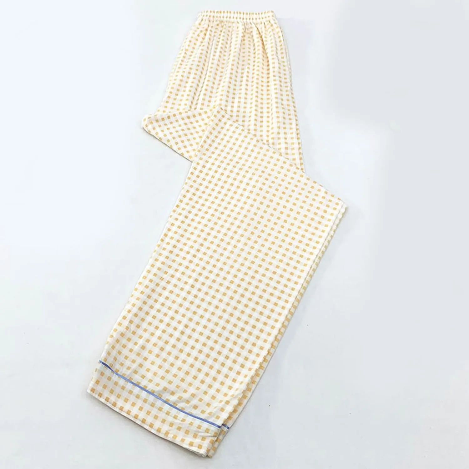 Women's Casual Pajama Pants Comfy Plaid Printed Elastic Waist Cropped Pant Lounge Wide Leg Yoga Boho Clothes Pajamas