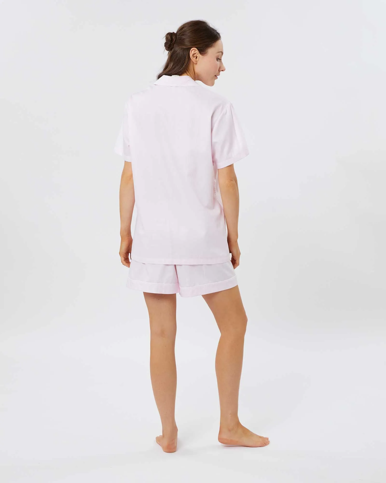 Women's Classic Cotton Florence Short Pajamas - Jacquard Pink