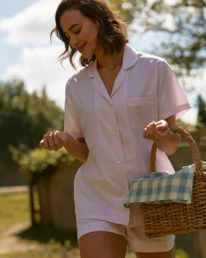 Women's Classic Cotton Florence Short Pajamas - Jacquard Pink