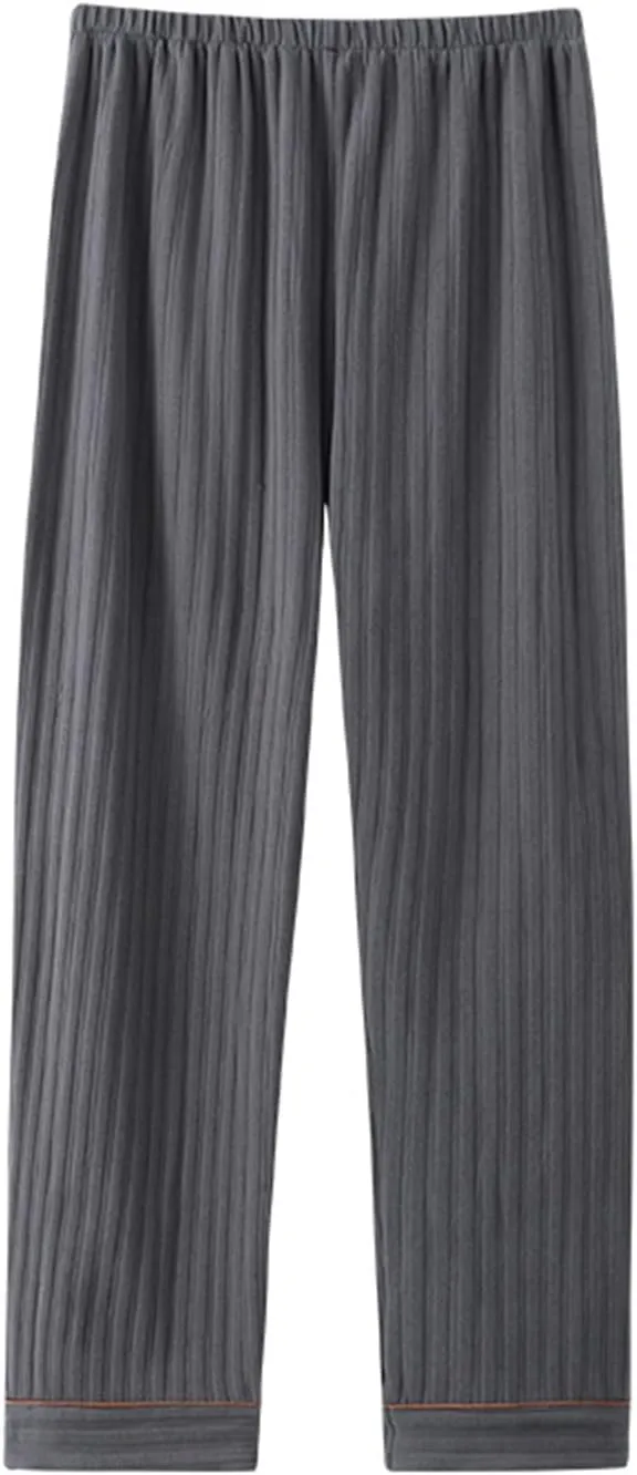 Womens Comfy Stretch Wide Leg Lounge Casual Pants Cotton Lightweight Pajamas Bottoms Soft Elastic Waist Sleep Pants