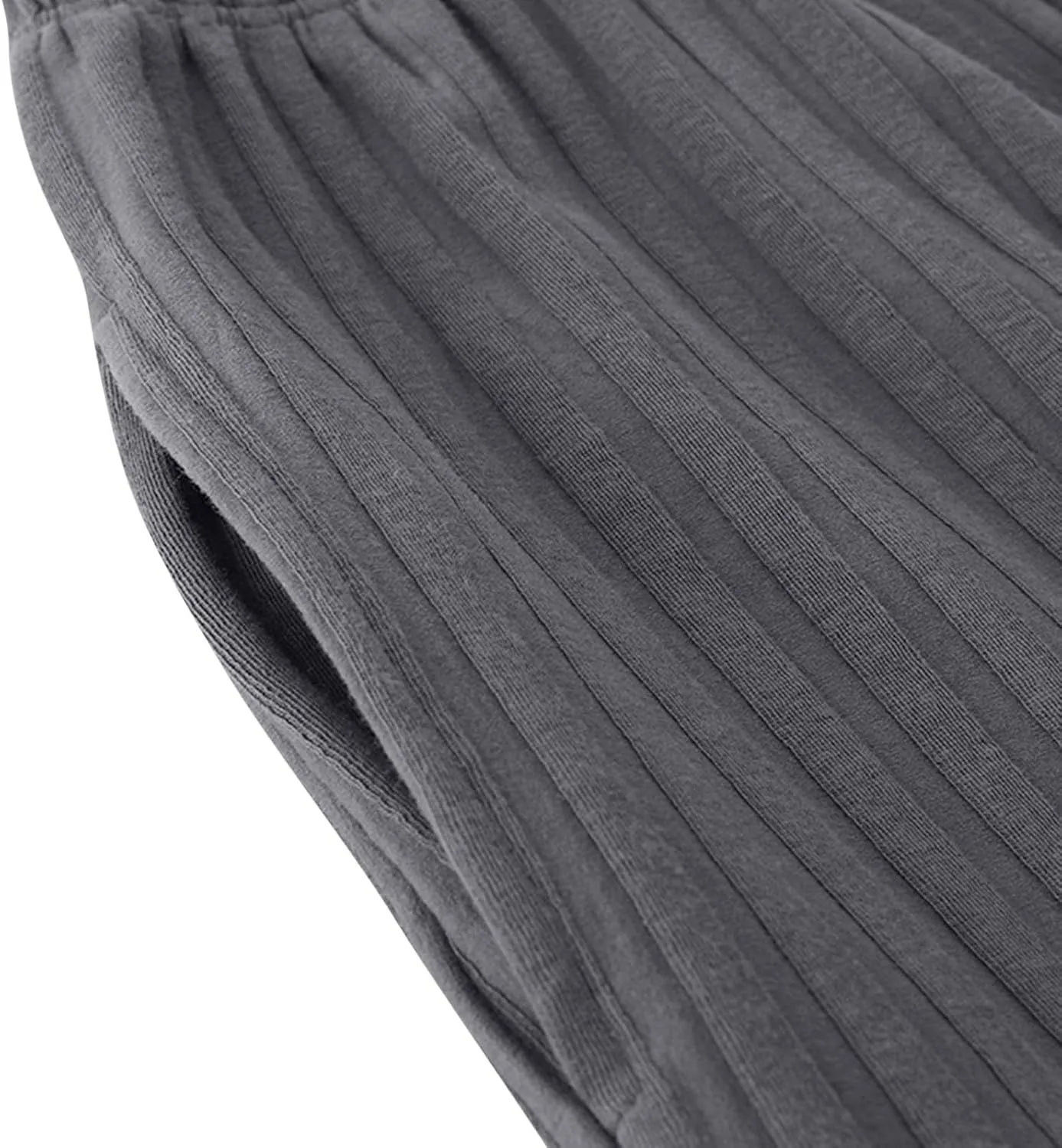 Womens Comfy Stretch Wide Leg Lounge Casual Pants Cotton Lightweight Pajamas Bottoms Soft Elastic Waist Sleep Pants
