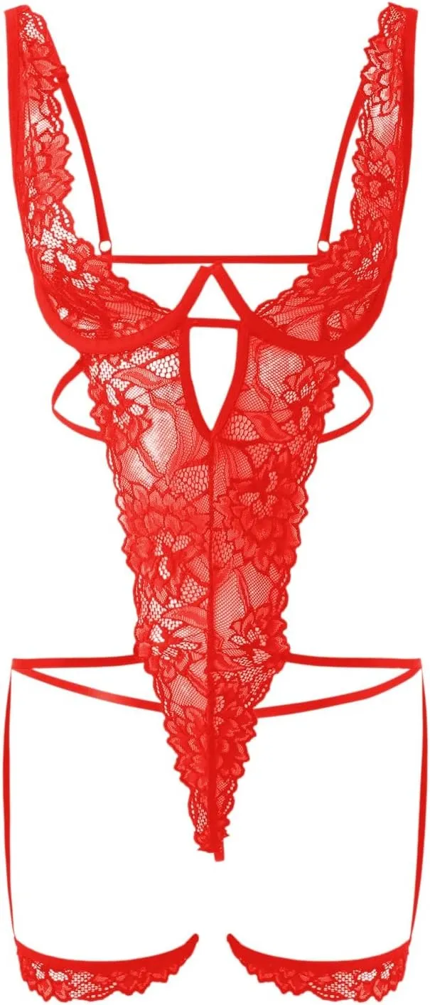 Womens Corset Lingerie Romper Lace Sexy Teddies Exotic Lingerie for Women Exotic Lingerie Set Lingerie Tights Kinky