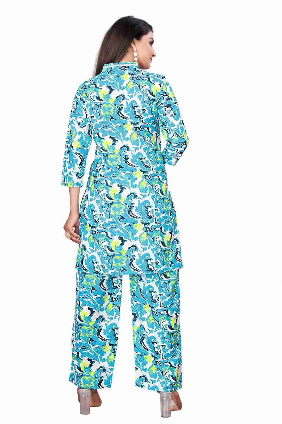 Women's Cotton Polyester Mix Fabric Printed Night suit Pajama Co-Ord Set - VKT900