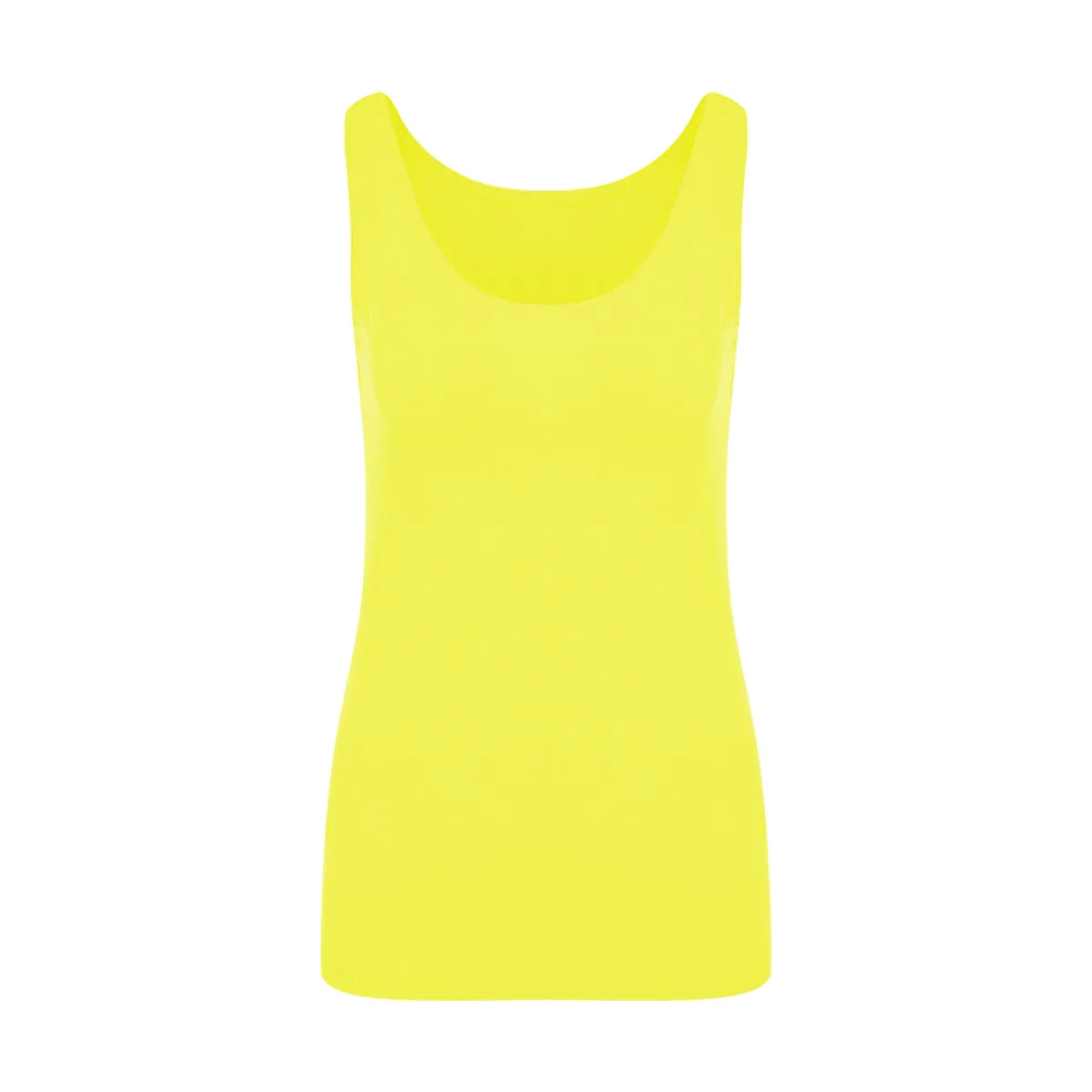 Womens Cotton Stretch Round Neck Solid Tank Top