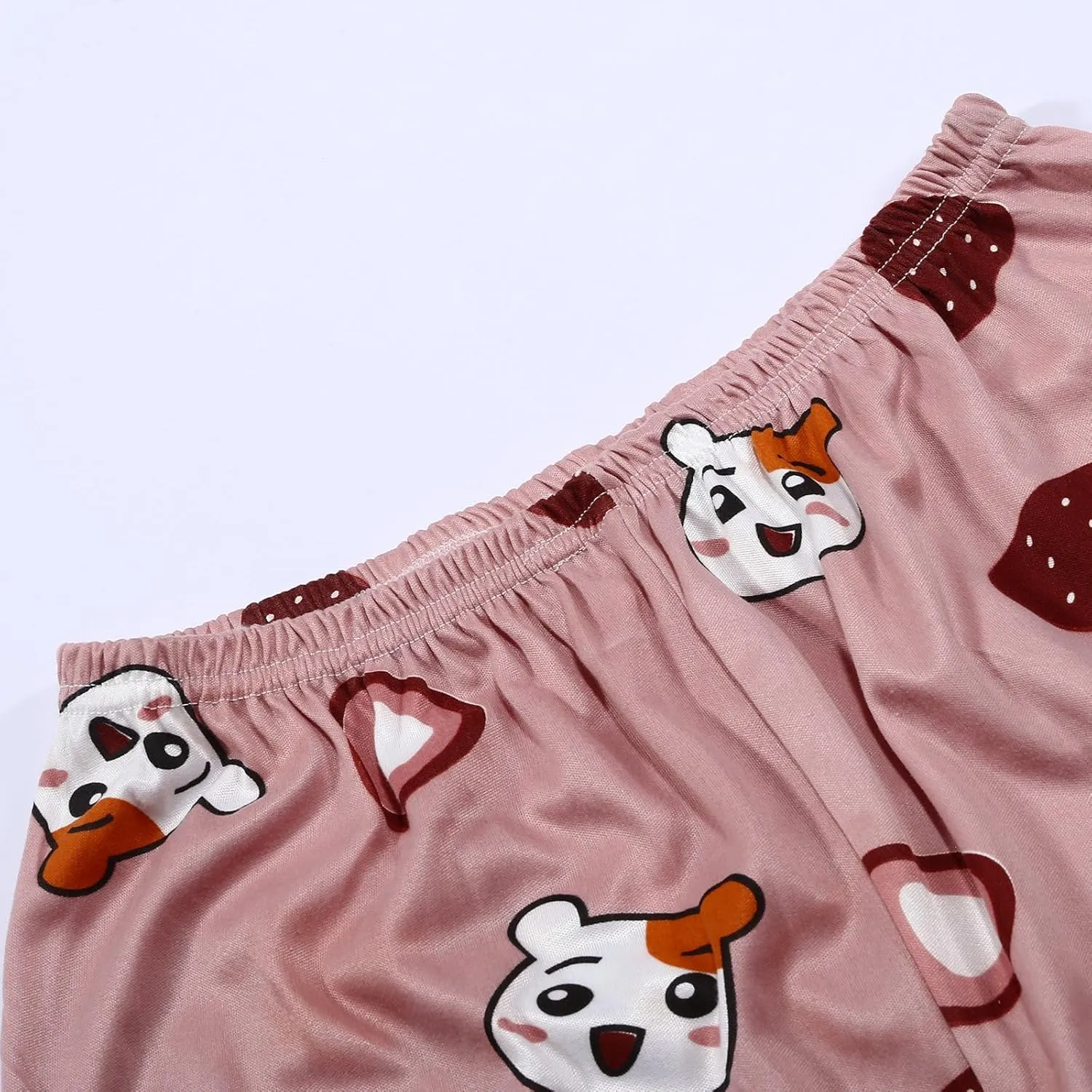 Womens Cute Plus Size Pajamas Set Long Sleeve Button down Animal Print Tee Trousers Sleepwear Nightwear Soft Pjs Lounge Sets
