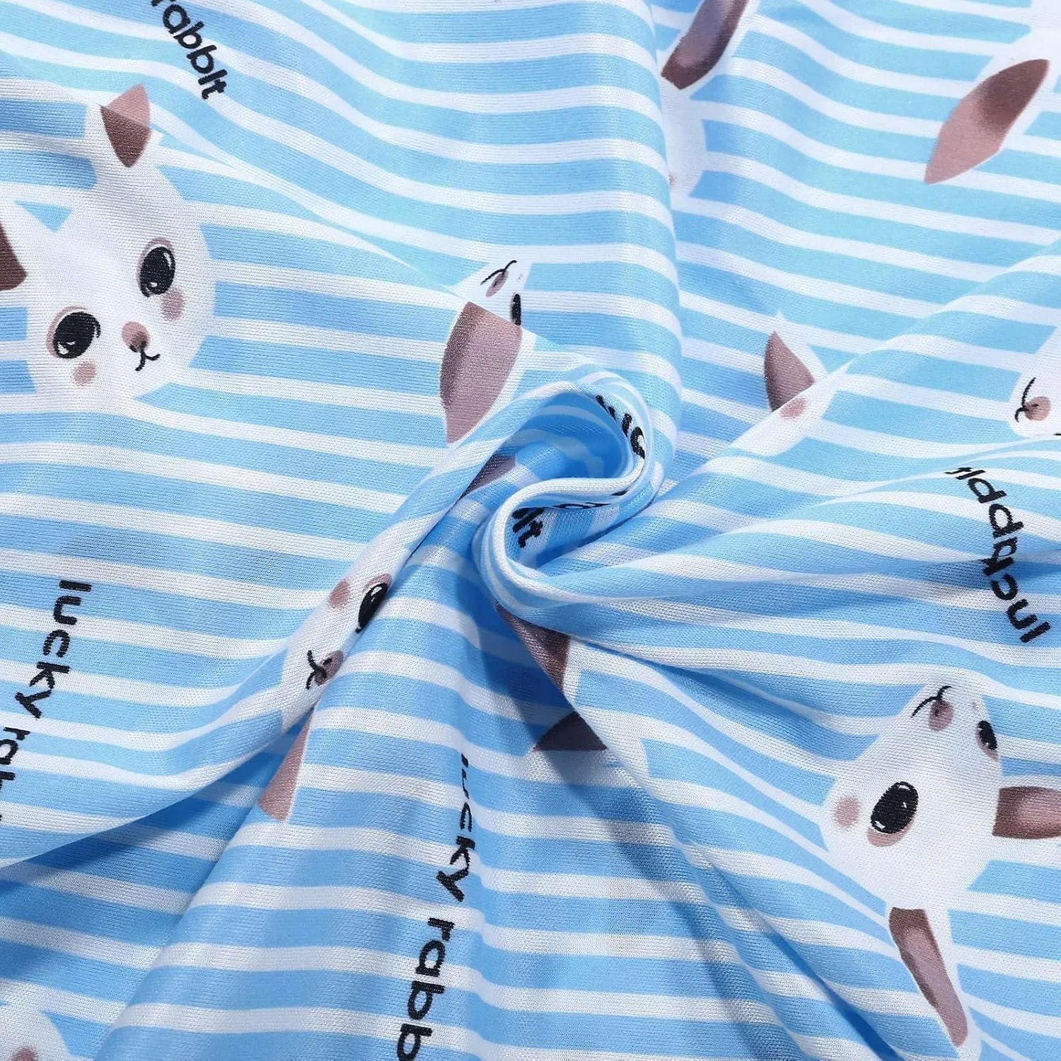 Womens Cute Plus Size Pajamas Set Long Sleeve Button down Rabbit Printed Sleepwear Nightwear Soft Pjs Lounge Sets