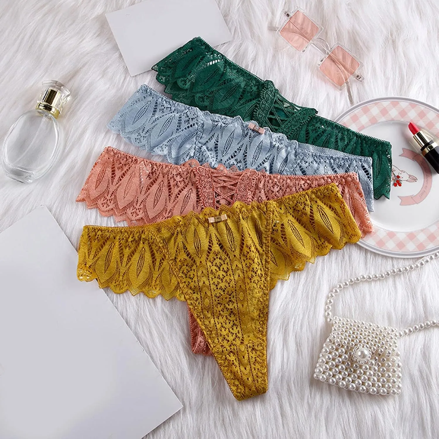 Women's Fashion Sexy Low Waist Underwear Color Striped Briefs Underwear Women Panties Womens Bikini High Cut