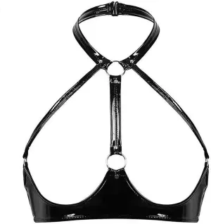 Women's Harness Elastic Chest Strap Belts Goth Cupless Body Cage Bra Hollow Out Festival Rave Pentagram Chest Strap Belt Body Harness for Women Bra Goth Stretchy Lace Strappy Lingerie