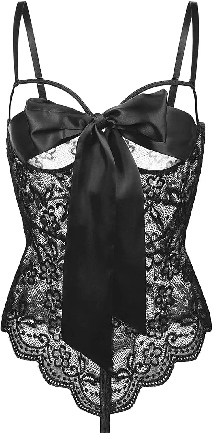 Womens Lace Romper Lingerie Sets Teddies Womens Bodysuit Lingerie Sexy Lingerie Tummy Control Lingerie for Women