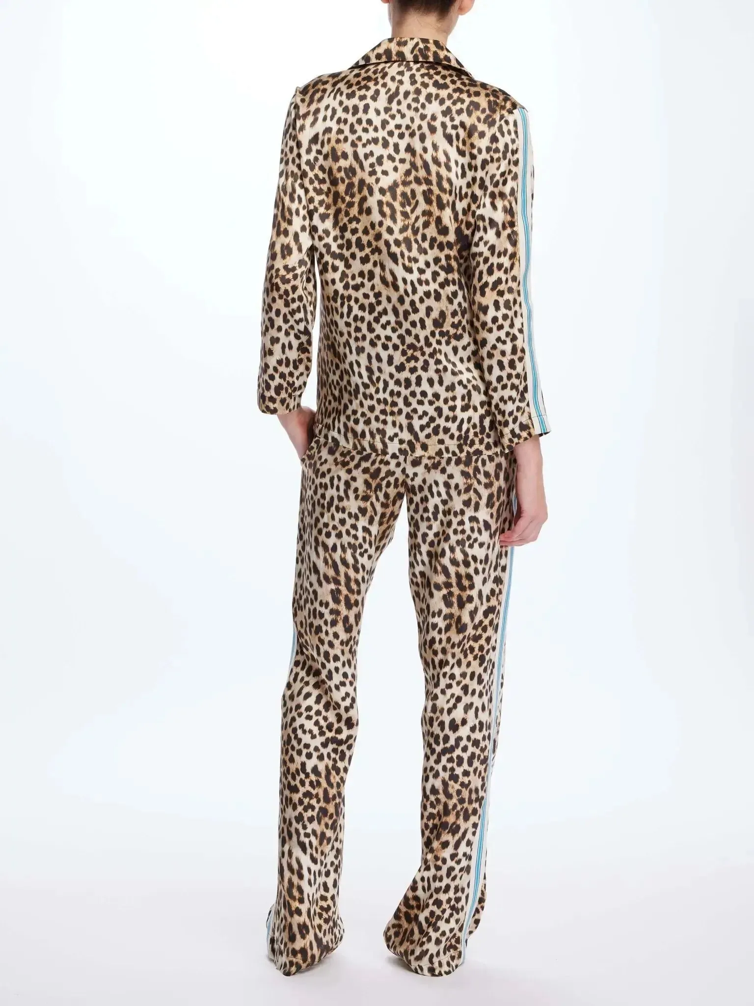 Women's Leopard Silk Pajama Set