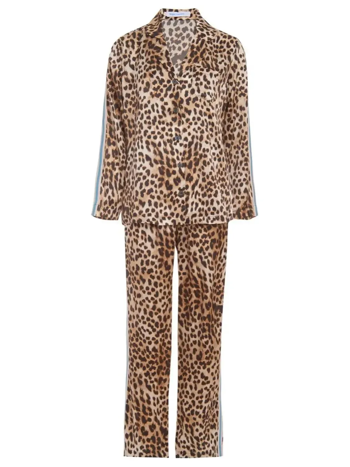 Women's Leopard Silk Pajama Set