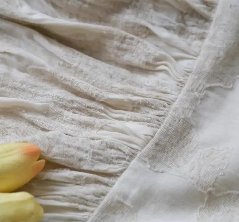 Women's Linen Dresses Vintage Linen Jacquard Robe - Retro Style