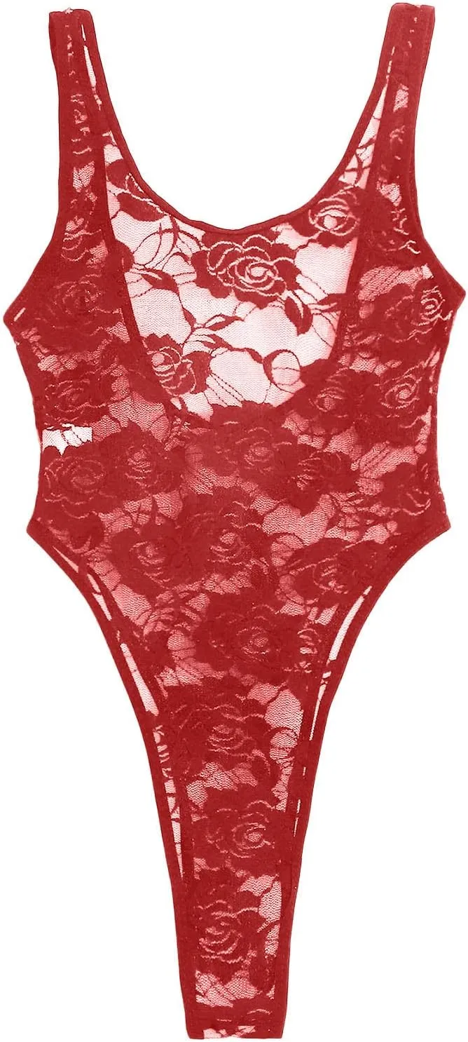 Women's Lingerie Lace Sexy Romper Cheeky Sheer Lingerie for Women Corset Slutty Lingerie for Women Naughty for Sex