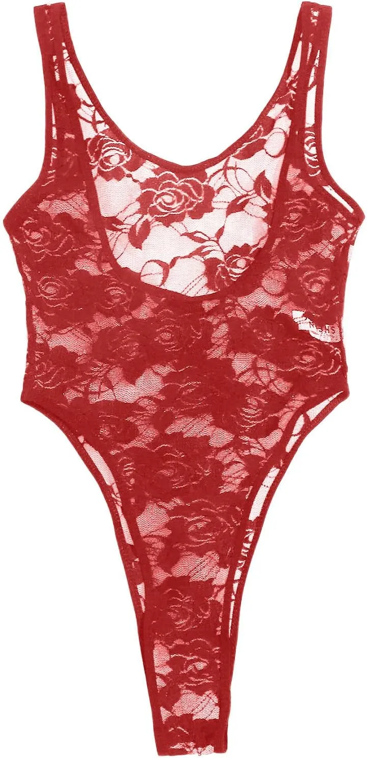 Women's Lingerie Lace Sexy Romper Cheeky Sheer Lingerie for Women Corset Slutty Lingerie for Women Naughty for Sex