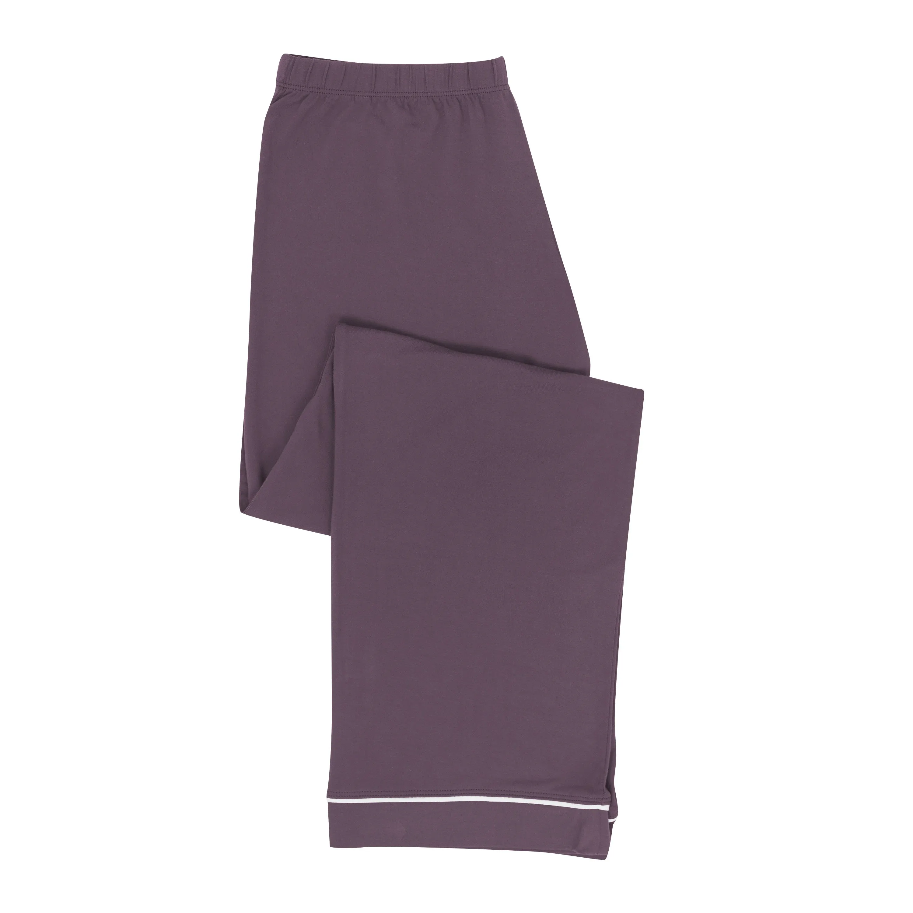 Women's Long Sleeve Pajama Set in Currant with Cloud Trim