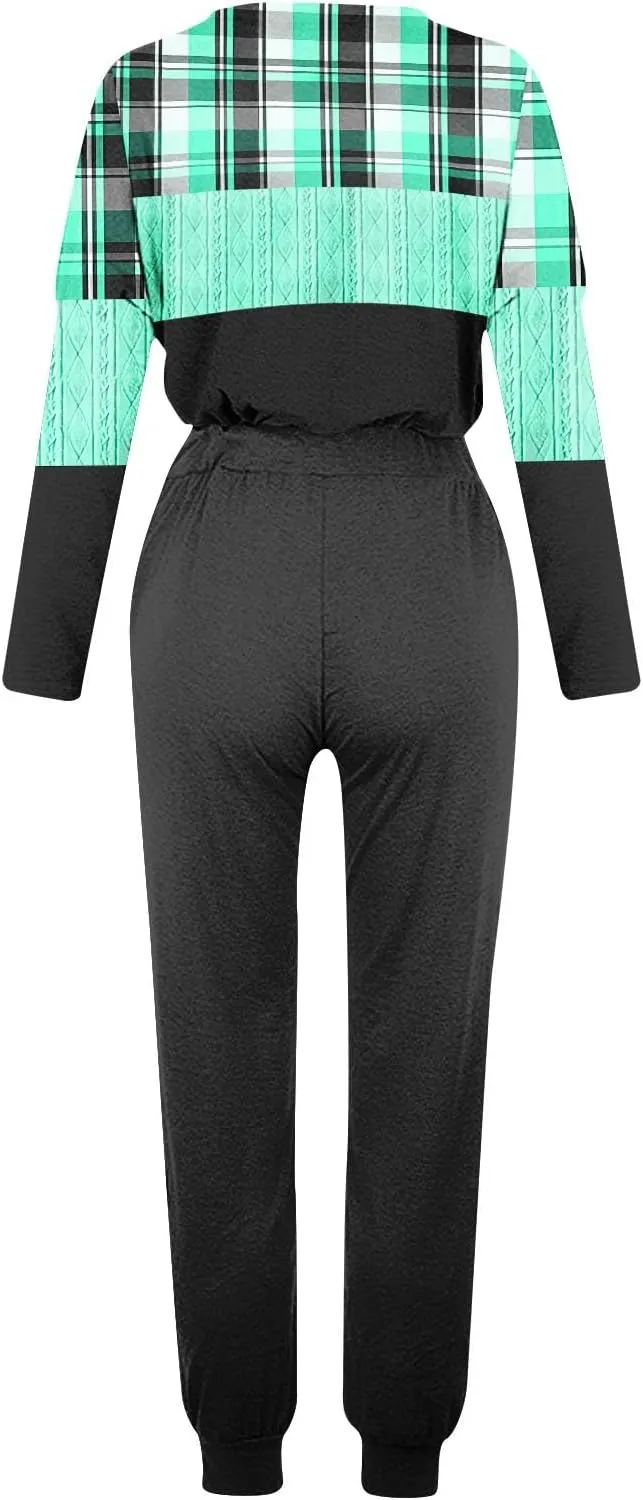 Women's Long Sleeve Sleepwear Women's Two- Solid Casual Top Pants Sets Long Sleeve Wear Sports Suit Pajamas Set
