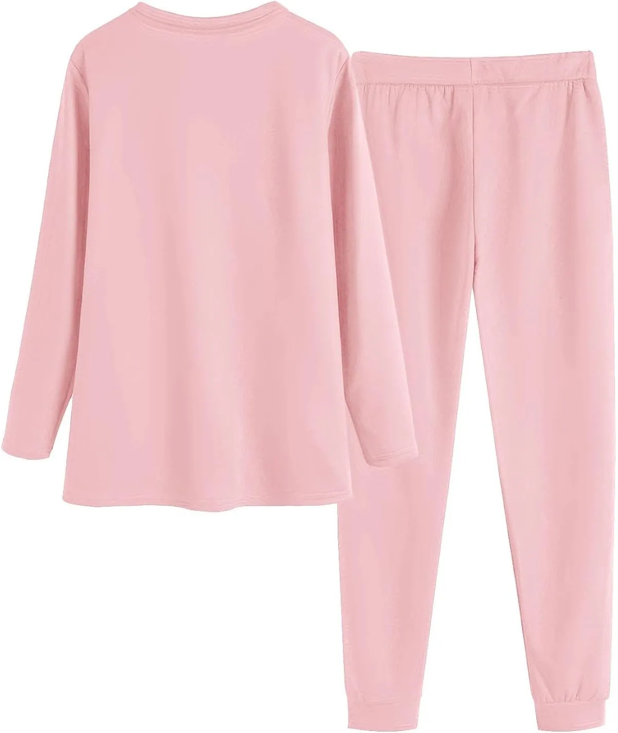 Women's Pajama Set Women's Fleece Solid Color Casual Comfort Warm Cotton Padded Home Pantsuit Short Sleeve Sleepwear
