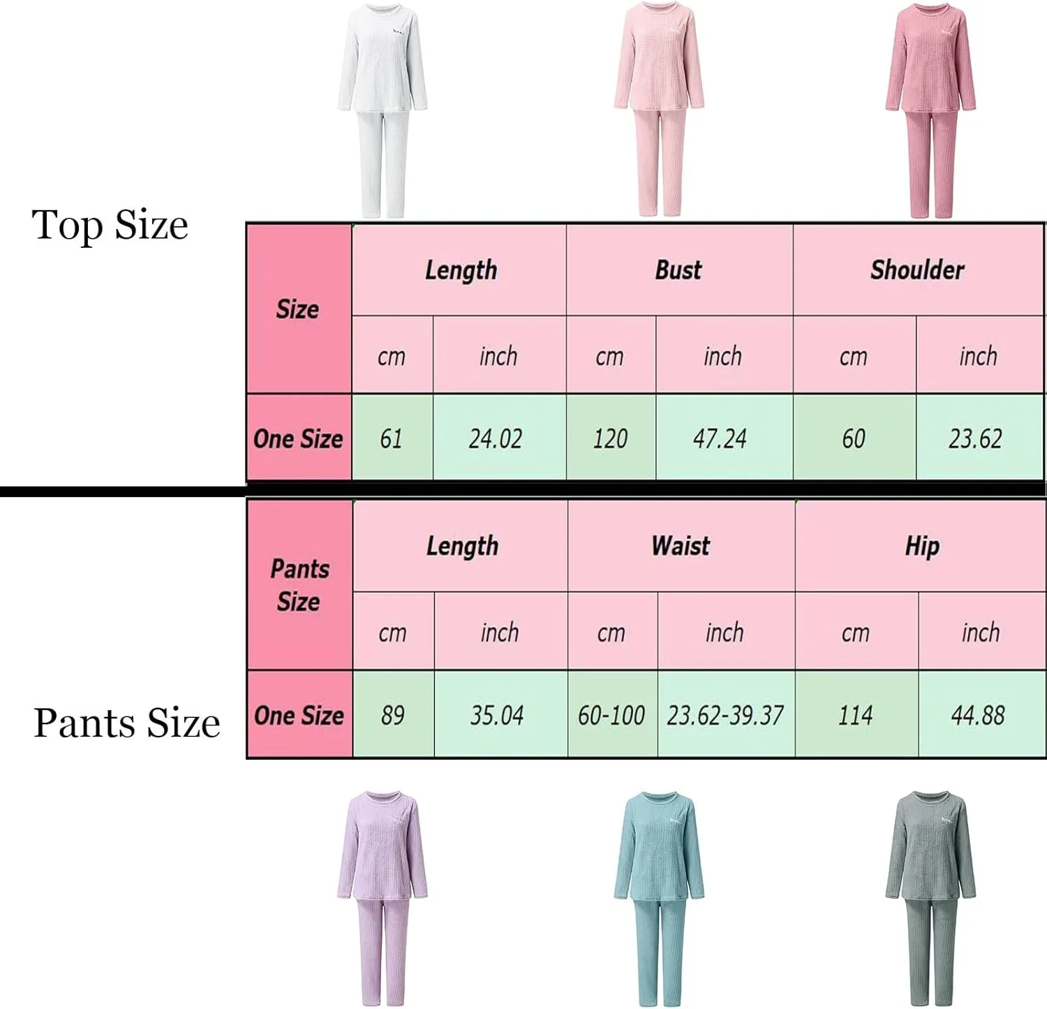 Women's Pajama Sets 2 Piece Cozy Long Sleeve Ribbed Knit Pj Set Ladies Flannel Warm Lounge Set Sleepwear Loungewear
