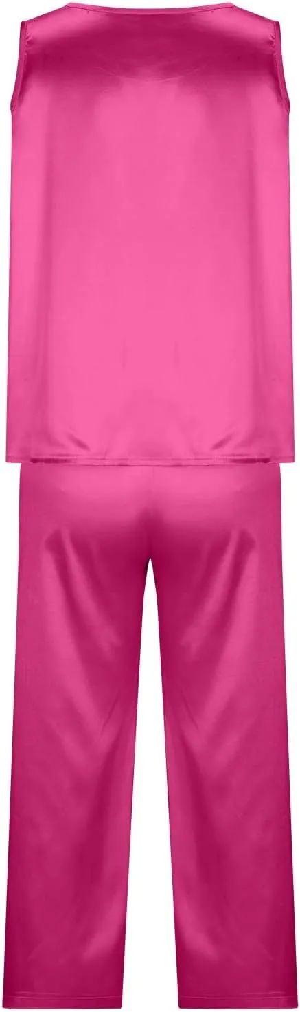 Womens Pajamas 2 Piece Lounge Set Ribbed Knit Loungewear Sleeveless Tank Top with Long Pants Fall Pajamas Set S-XXL