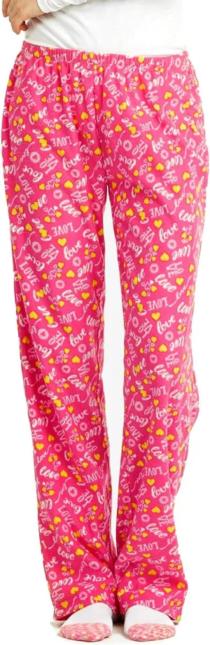Women's Pajamas Pants Fleece Lounge Sleep Pj Bottoms