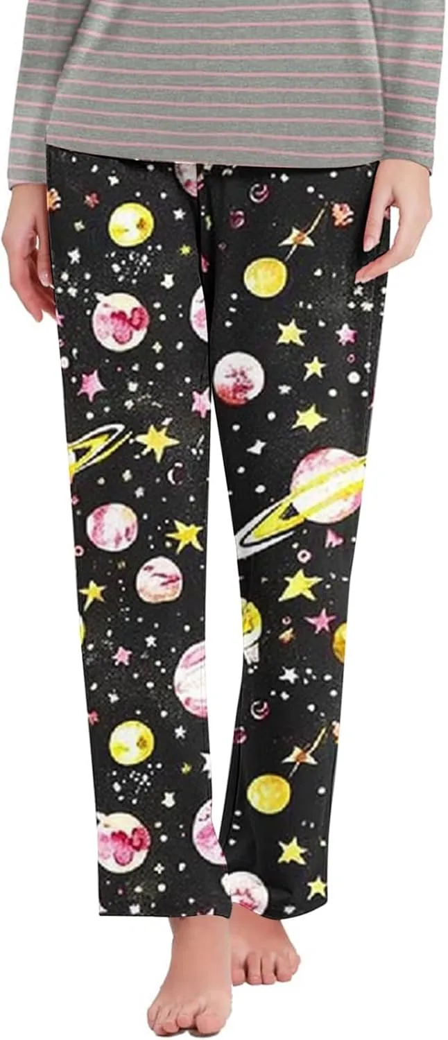 Womens Pajamas Women Cotton Pajama Pants Comfy Pj Bottoms Soft Printed Lounge Pant