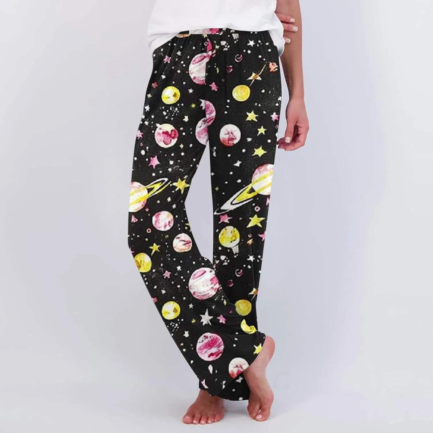 Womens Pajamas Women Cotton Pajama Pants Comfy Pj Bottoms Soft Printed Lounge Pant