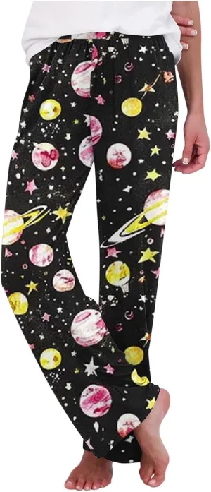 Womens Pajamas Women Cotton Pajama Pants Comfy Pj Bottoms Soft Printed Lounge Pant