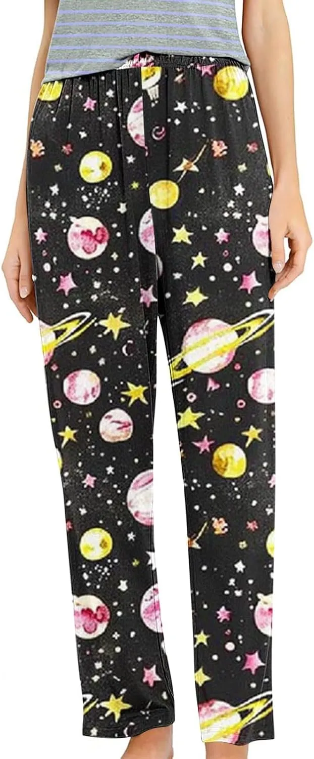 Womens Pajamas Women Cotton Pajama Pants Comfy Pj Bottoms Soft Printed Lounge Pant