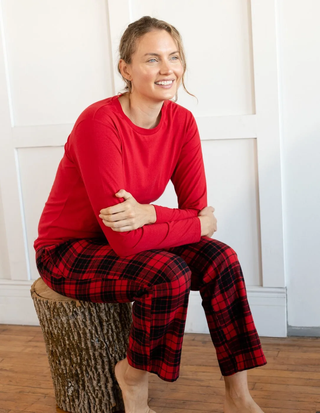 Women's Print Flannel Pajama Sets