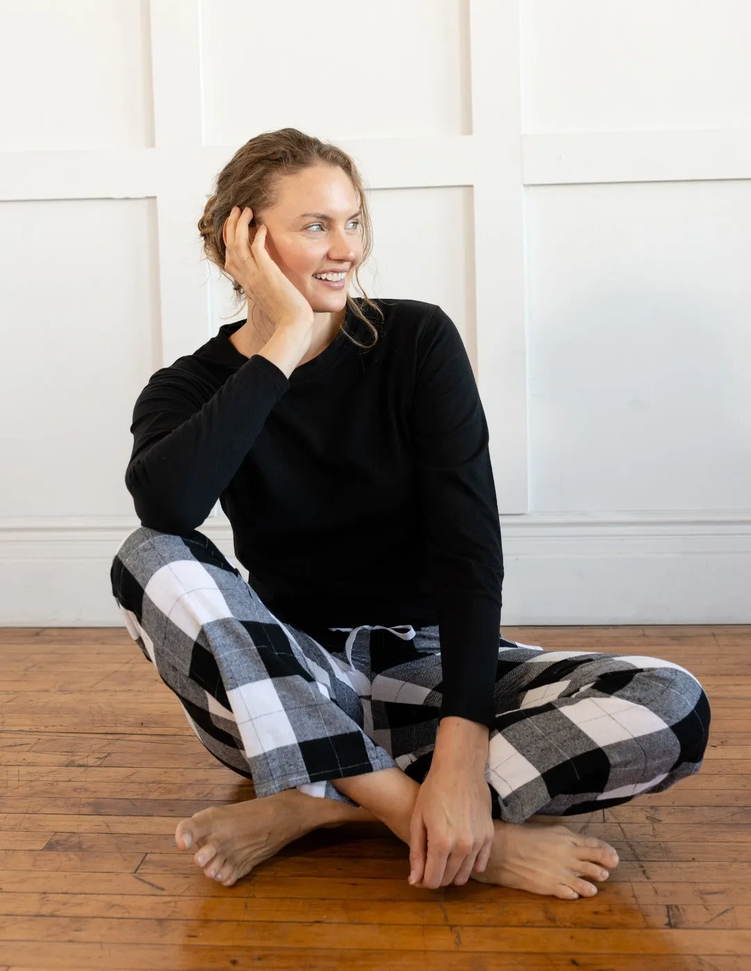 Women's Print Flannel Pajama Sets