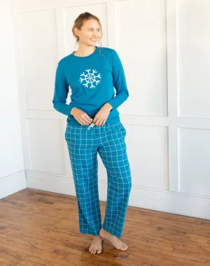 Women's Print Flannel Pajama Sets