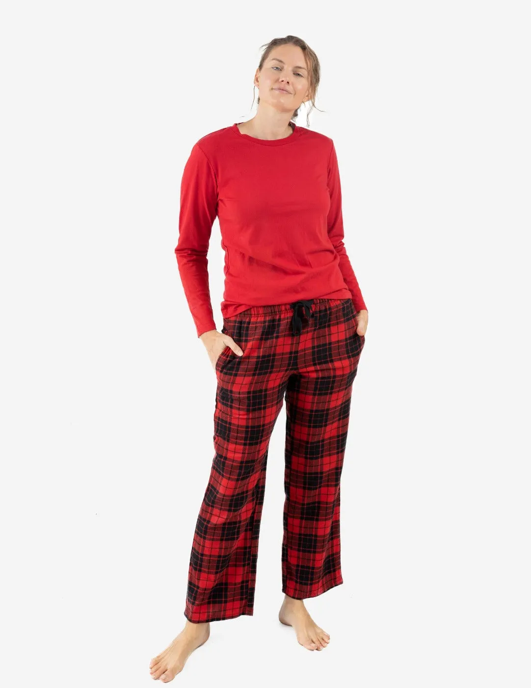 Women's Print Flannel Pajama Sets