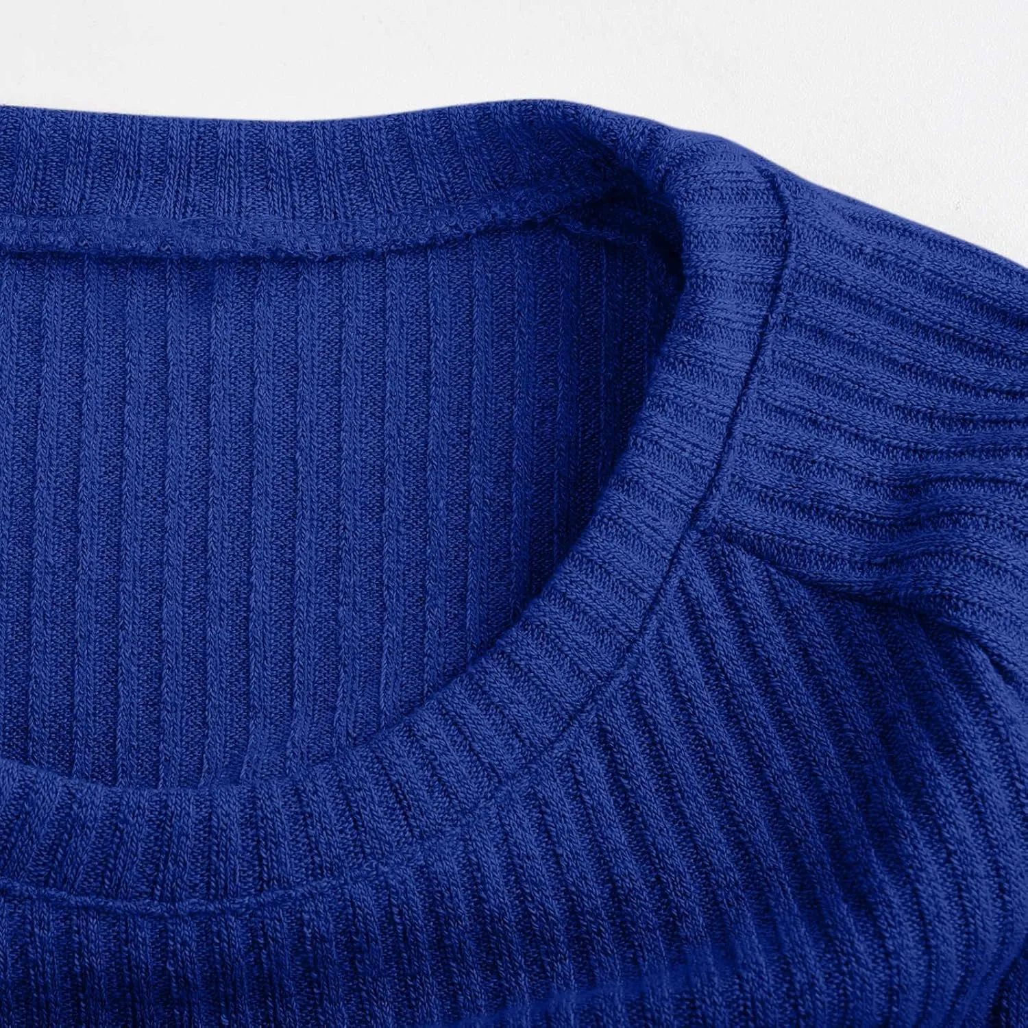 Womens Ribbed Knit Lounge Set Crewneck Sweatsuit Long Sleeve Pullover Top with Wide Leg Pants Two Piece Outfits