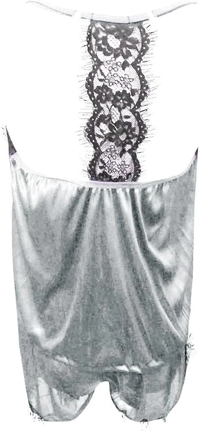 Women's Satin Silk Camisole Shorts Set Pjs Sets Eyelet Soft 2 Piece Lingerie for Women Set Cami Camisole Top Lace