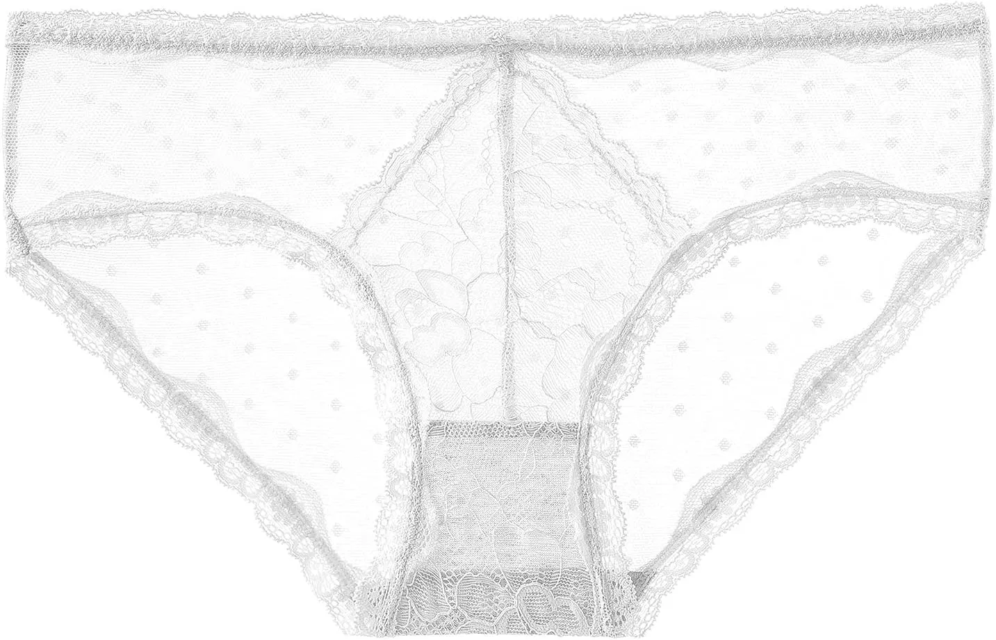 Women's Sheer Lace Lingerie Breathable Hollow Lace Panties Ladies