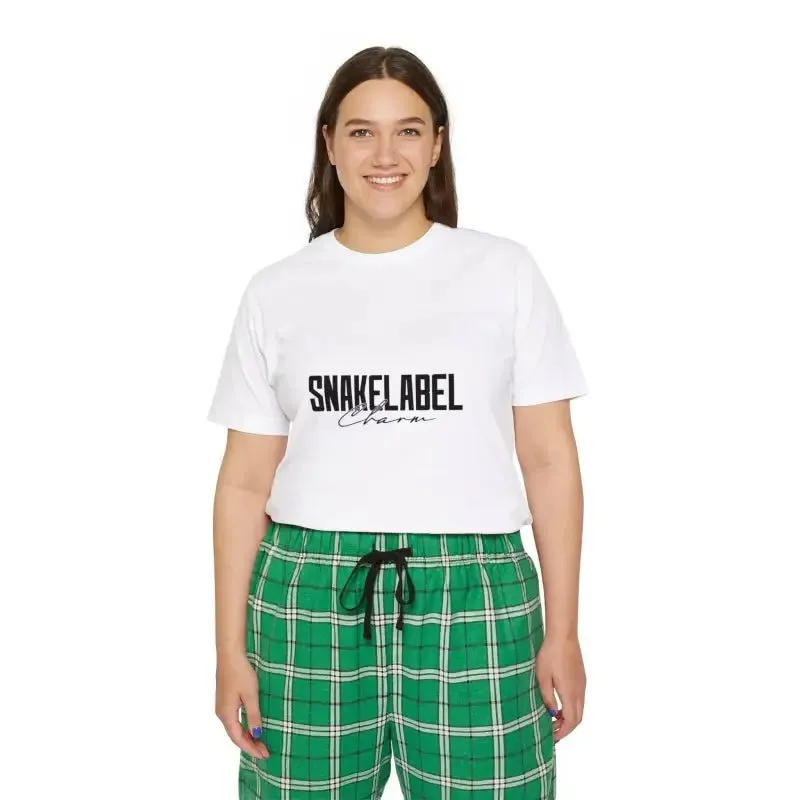 Women's Short Sleeve Pajama Set with 100% Cotton Fabric & Side Pockets